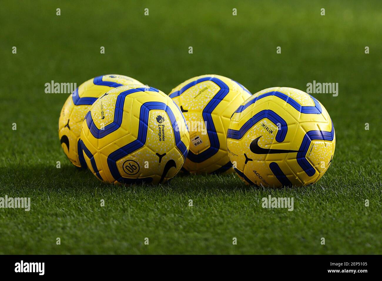 Nike Hi-Vis Merlin winter balls seen before the Premier League match  between Norwich City and Manchester United at Carrow Road. (Final score;  Norwich City 1:3 Manchester United) (Photo by Richard Calver /