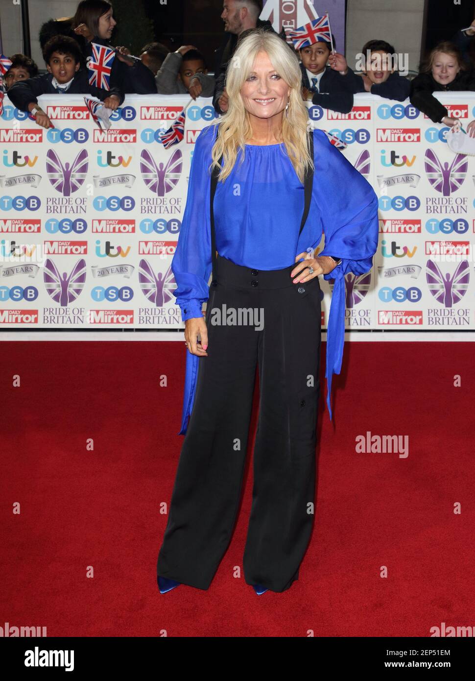 Gaby Roslin on the red carpet at The Daily Mirror Pride of Britain