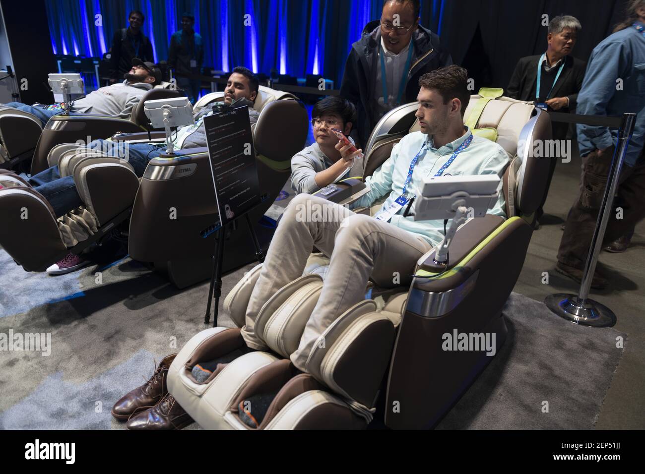 Cozyma massage chairs are seen in San Jose California on October