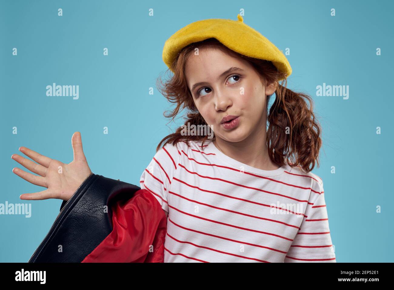 Little girl in striped jacket hires stock photography and images Alamy