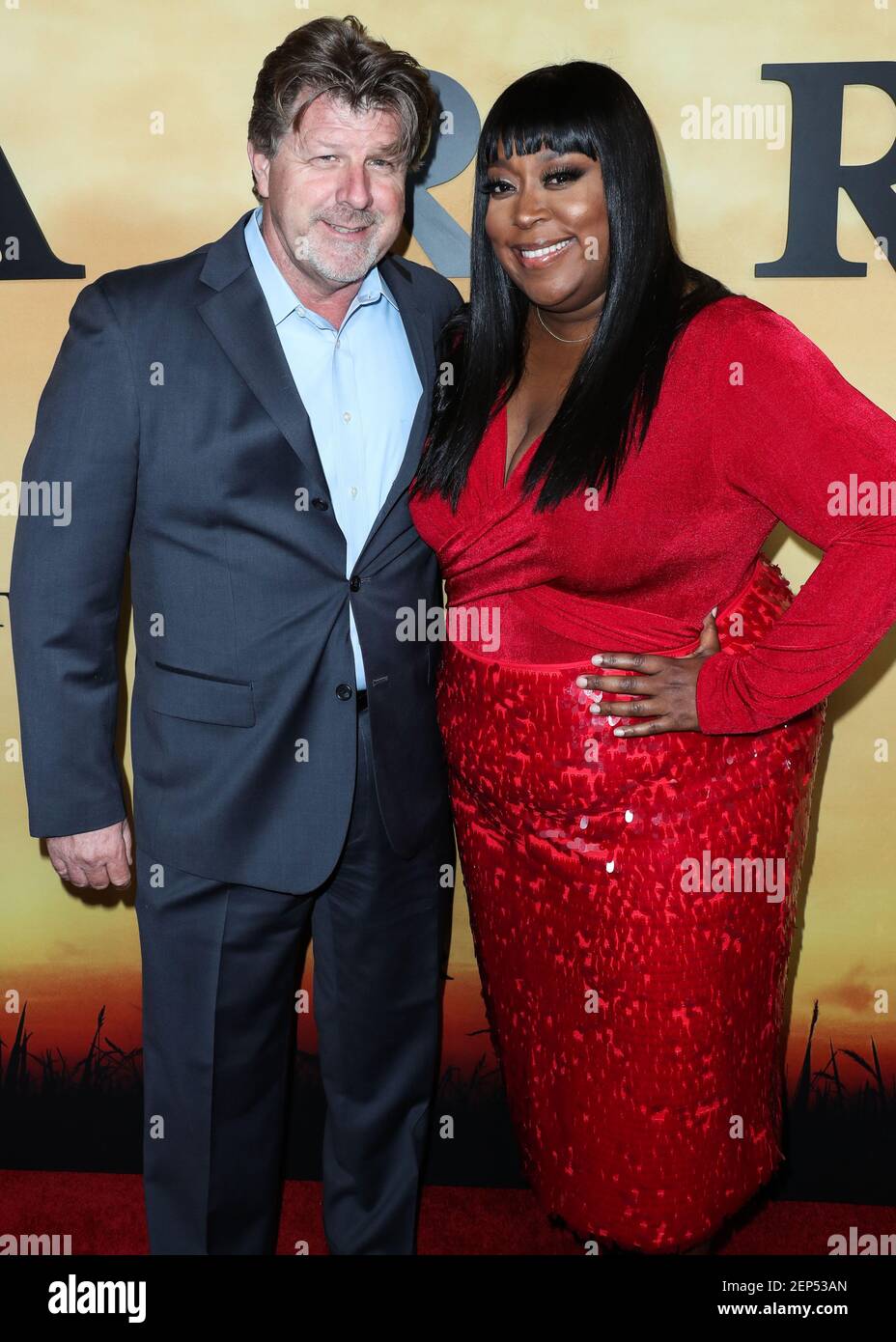 LOS ANGELES, CALIFORNIA, USA OCTOBER 29 James Welsh and Loni Love