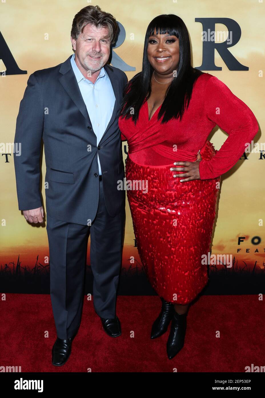 LOS ANGELES, CALIFORNIA, USA OCTOBER 29 James Welsh and Loni Love