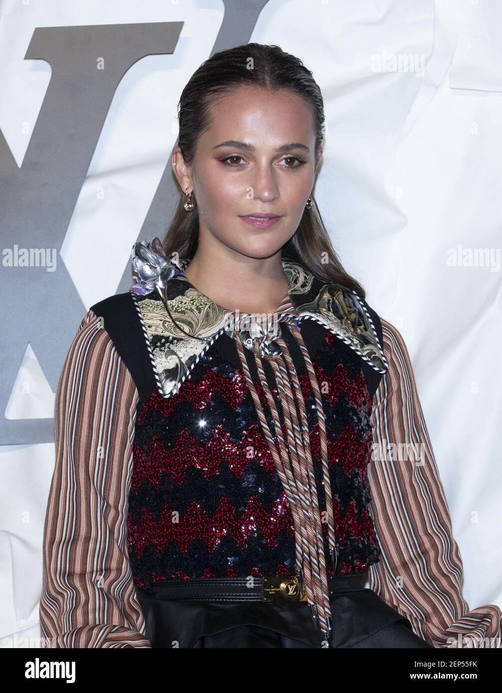 Swedish actress Alicia Vikander, attends a photo call for the Louis Vuitton  launching at Louis Vuitton Seoul in Seoul, South Korea on October 30, 2019.  (Photo by: Lee Young-ho/Sipa USA Stock Photo 