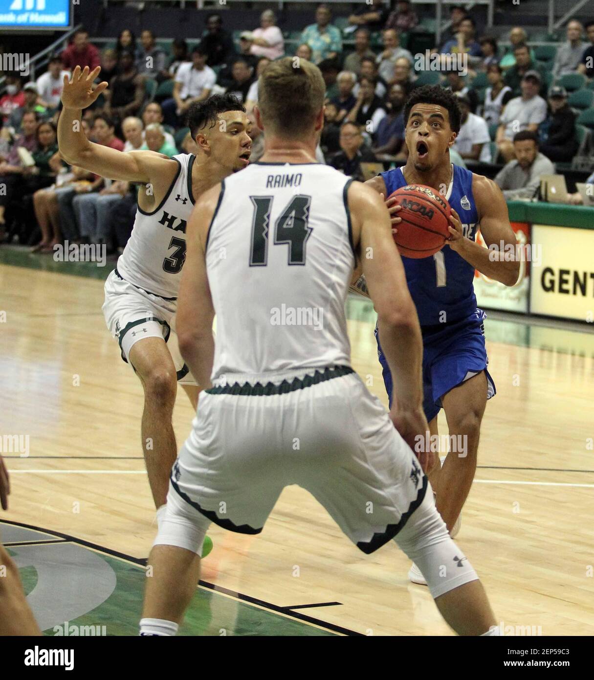 October 30, 2019 - Chaminade Silverswords guard Roman Young #1 no-looks ...
