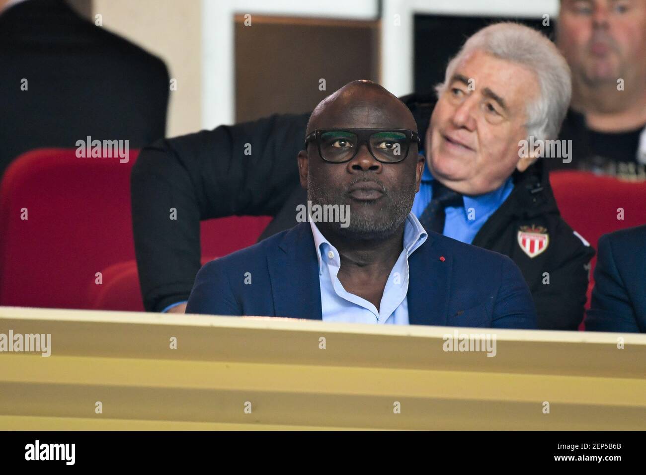 Basile Boli during the League Cup Match between Monaco and Marseille at  Stade Louis II in Monaco on October 30, 2019.(Photo by Lionel Urman/Sipa  USA Stock Photo - Alamy