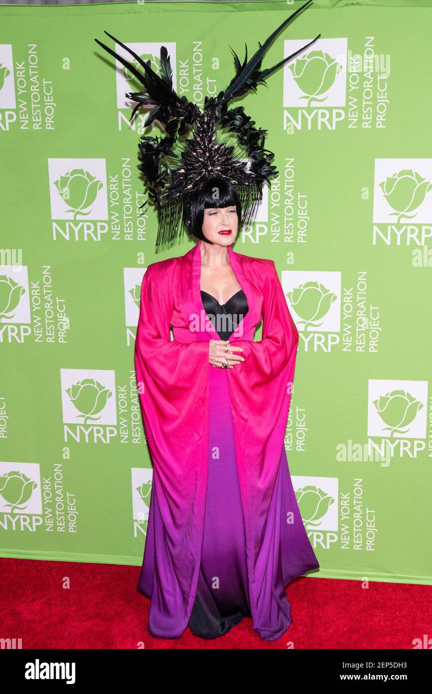 Singer Cyndi Lauper attends Bette Midler's Hulaween Gala at the Midtown