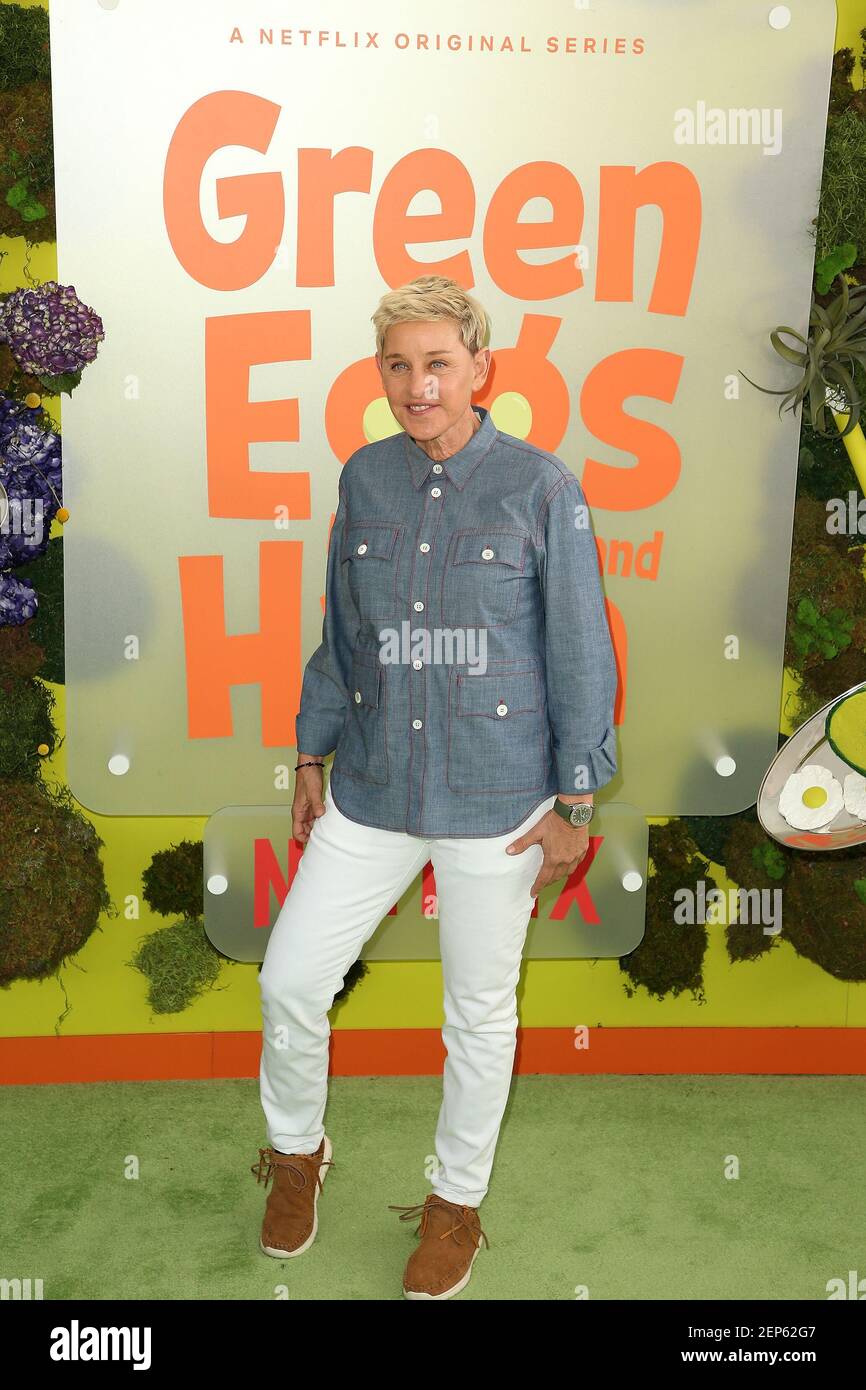 Ellen DeGeneres attends the Premiere Of Netflix's Green Eggs And Ham