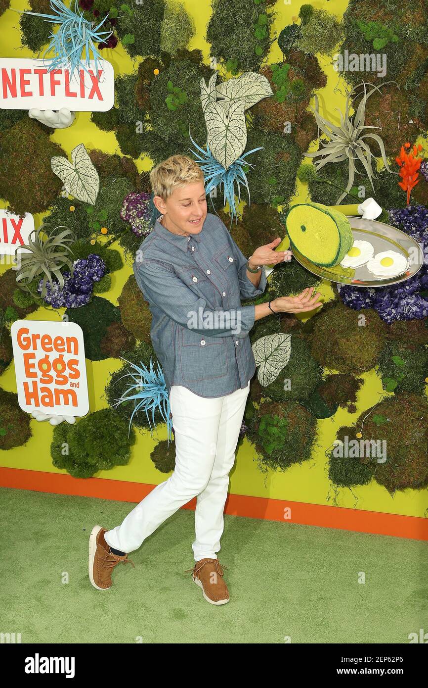 Ellen DeGeneres attends the Premiere Of Netflix's Green Eggs And Ham