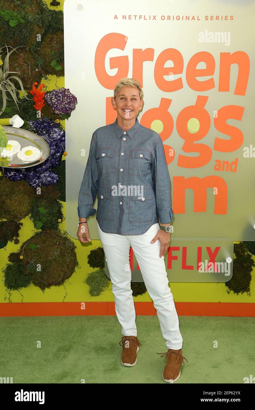 Ellen DeGeneres attends the Premiere Of Netflix's Green Eggs And Ham