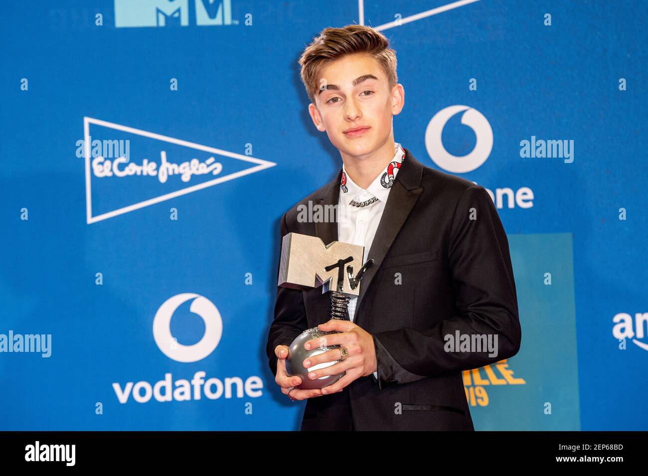 Johnny Orlando in the Winners Room during the MTV European Music Awards ...