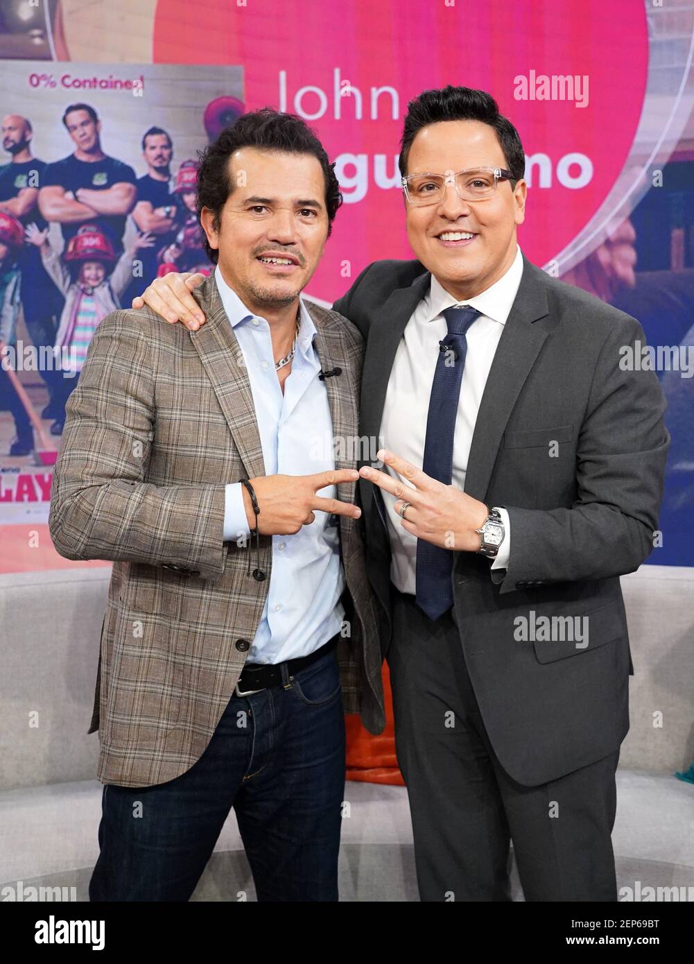 miami-florida-nov-4-actor-comedian-john-leguizamo-and-raul-gonzalez-are-seen-during-despierta-america-morning-show-to-promote-the-up-coming-movie-playing-with-fire-on-november-4-2019