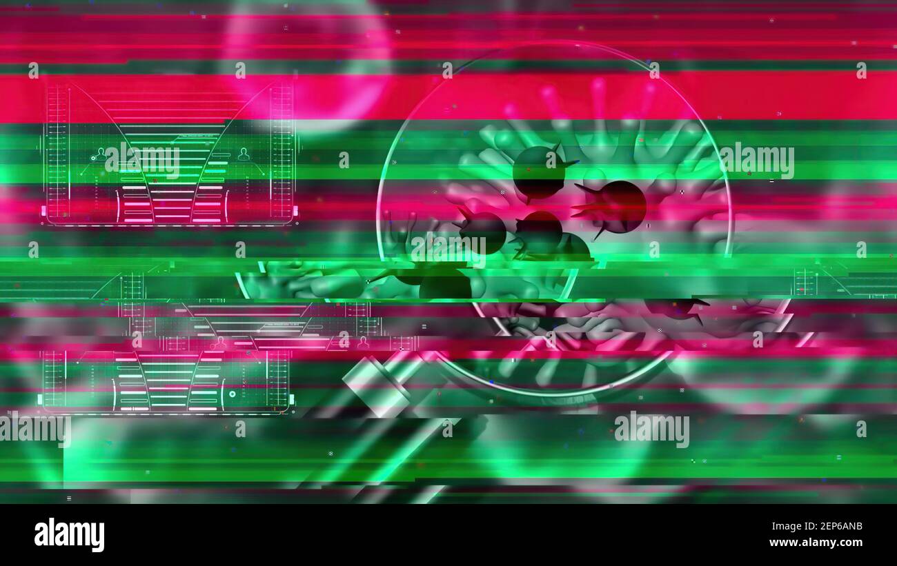 3d illustration Digital Tv Bad Signal Transmission ,Noise, Static