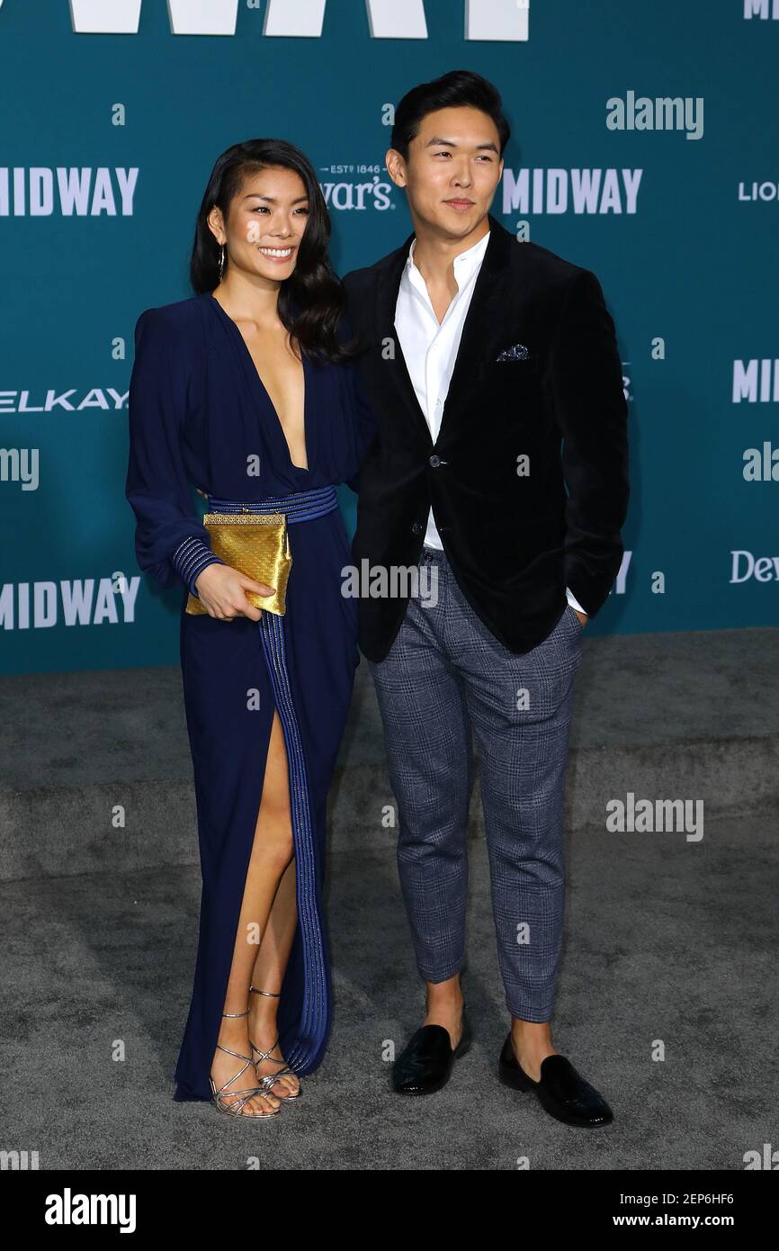 Masumi and Kenny Leu at the MIDWAY World Premiere held at Regency