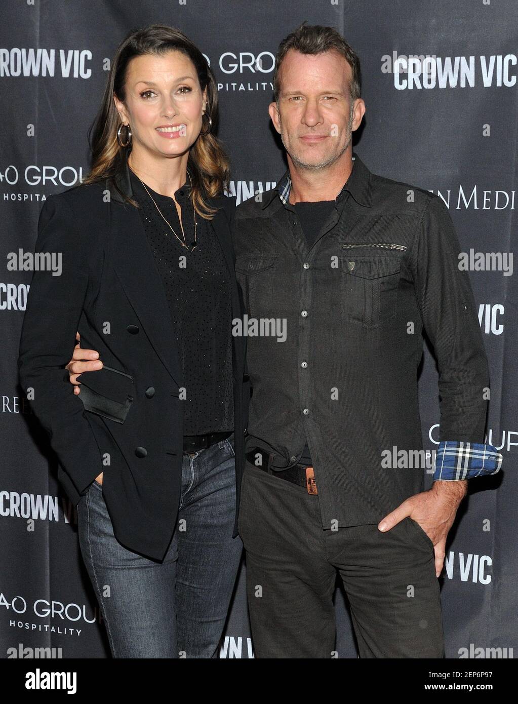 L-R: Actors Bridget Moynahan and Thomas Jane attend the New York