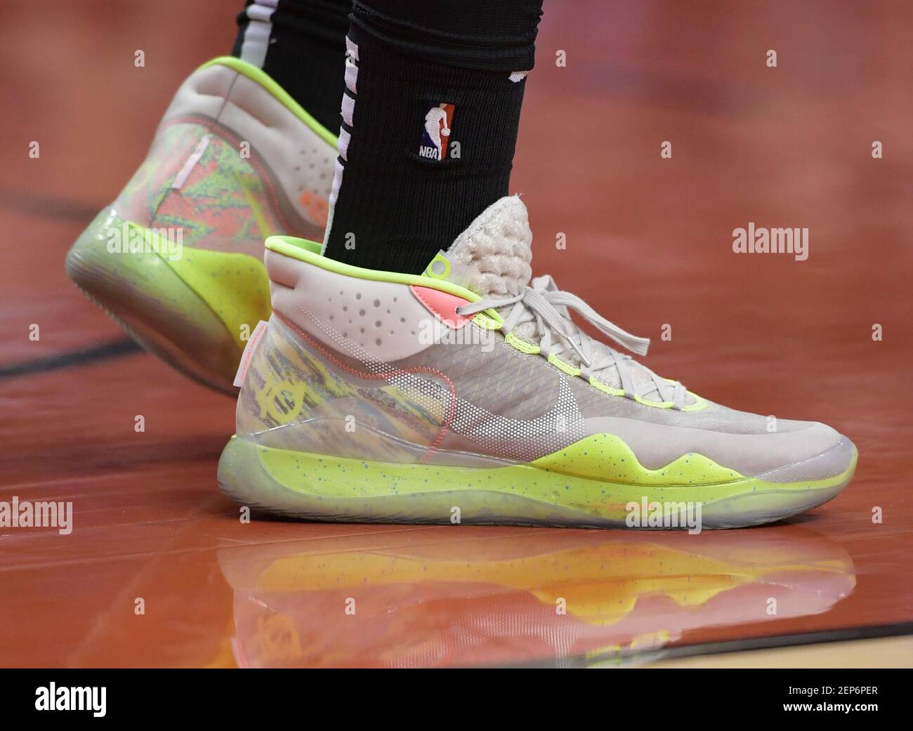Nov 6, 2019; Toronto, Ontario, CAN; A view of shoes worn by Toronto Raptors  forward Pascal