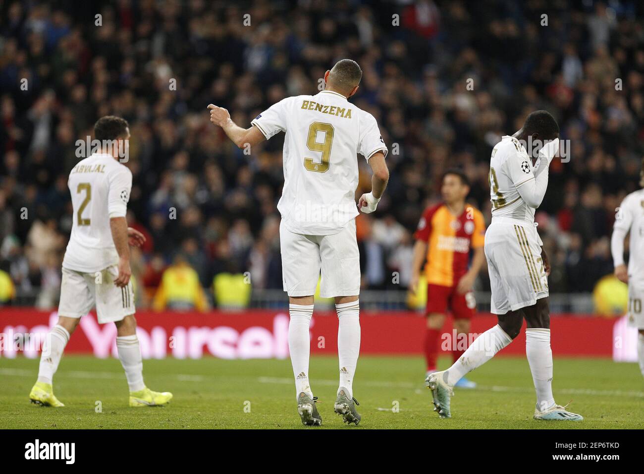 Real Madrid CF's Karim Benzema celebrates after scoring a goal during ...