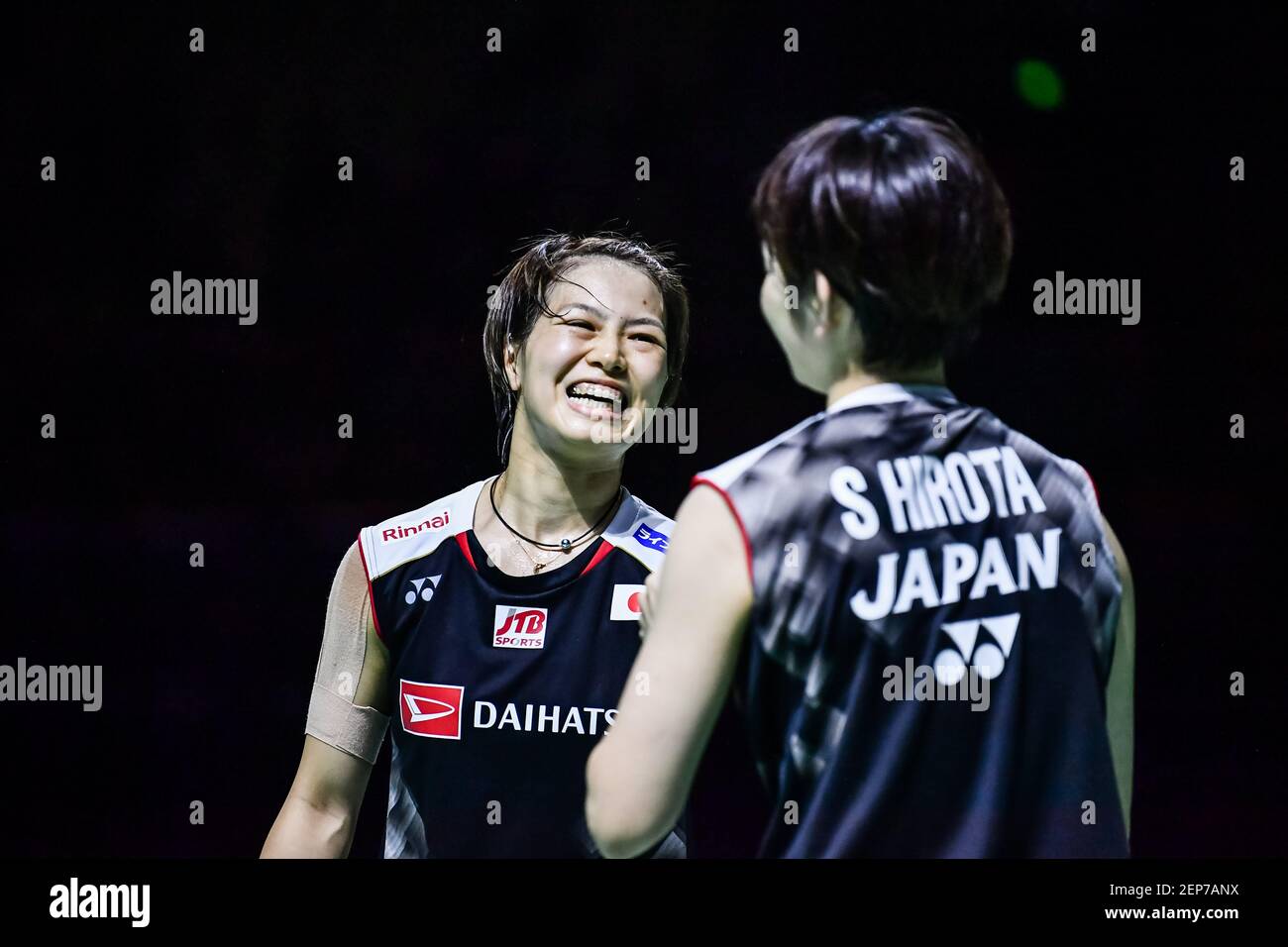 Japanese professional badminton players Yuki Fukushima and Sayaka ...