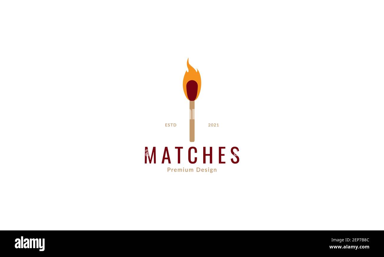 abstract fire matches logo design vector icon symbol graphic illustration Stock Vector Image