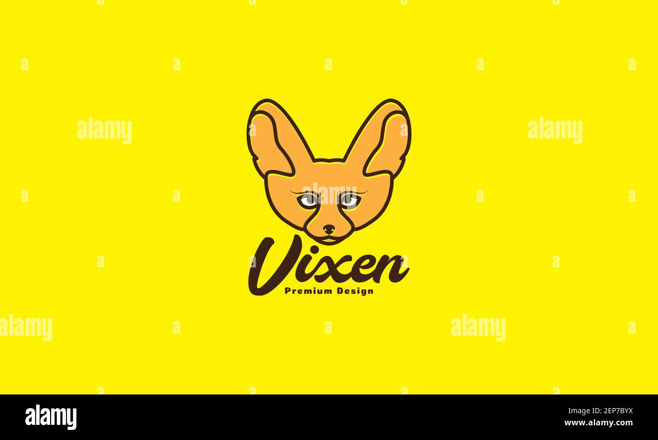 animal head vixen colorful logo design vector icon symbol graphic
