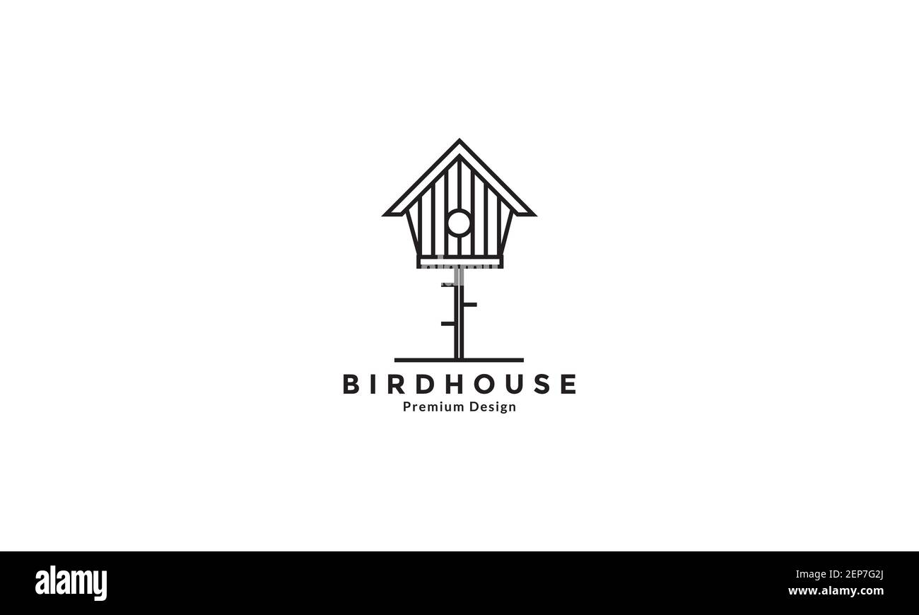 modern birdhouse logo design vector icon symbol graphic illustration