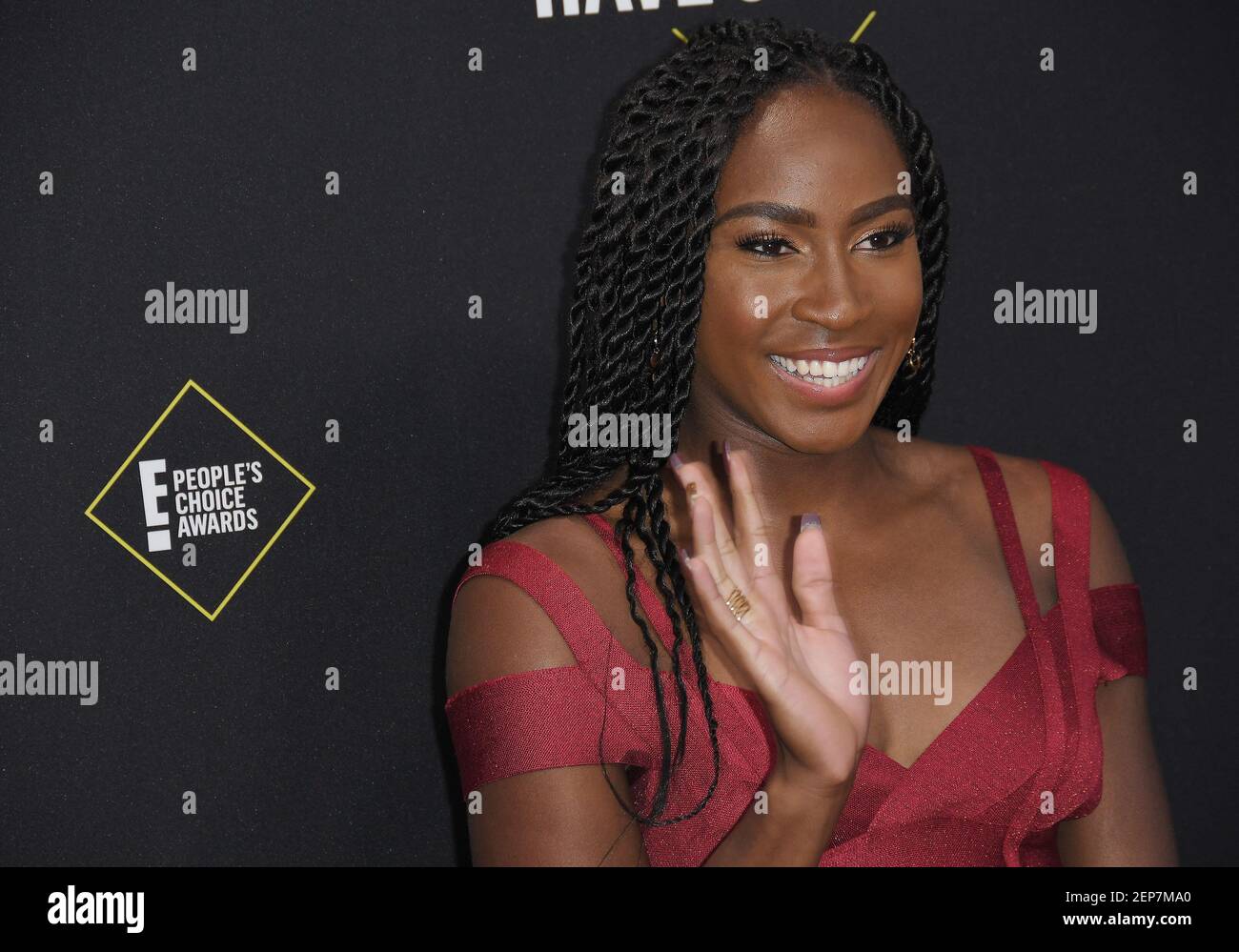 Tennis Player Coco Gauff arrives at the 2019 E! People’s Choice Awards