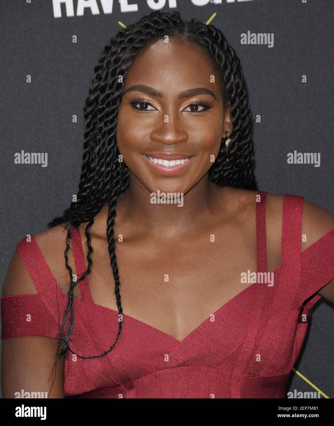 Tennis Player Coco Gauff arrives at the 2019 E! People’s Choice Awards
