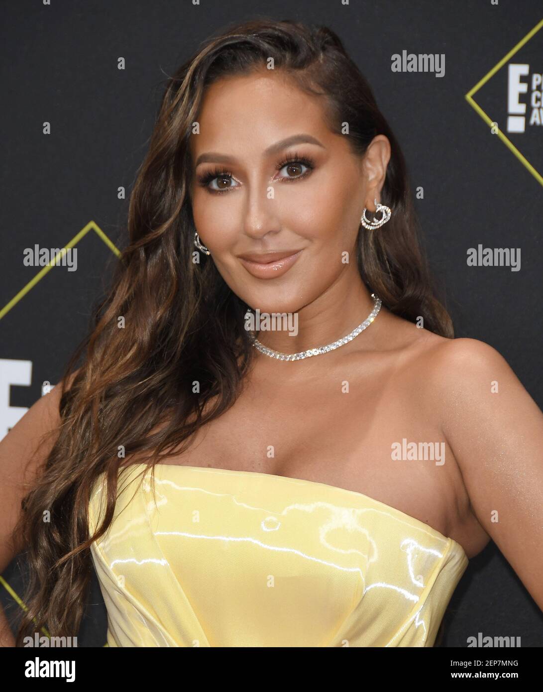 Adrienne Houghton arrives at the 2019 E! People’s Choice Awards held at
