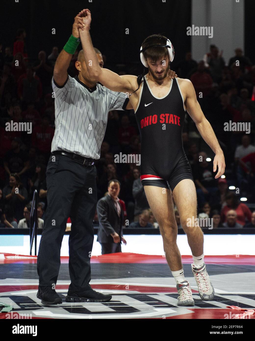 Ohio State Buckeyes Quinn Kinner (black) defeats Stanford Cardinals Brandon  Kiel in their match at the Covelli Center in Columbus, Ohio on November 10,  2019. (Photo by Brent Clark/CSM/Sipa USA Stock Photo -