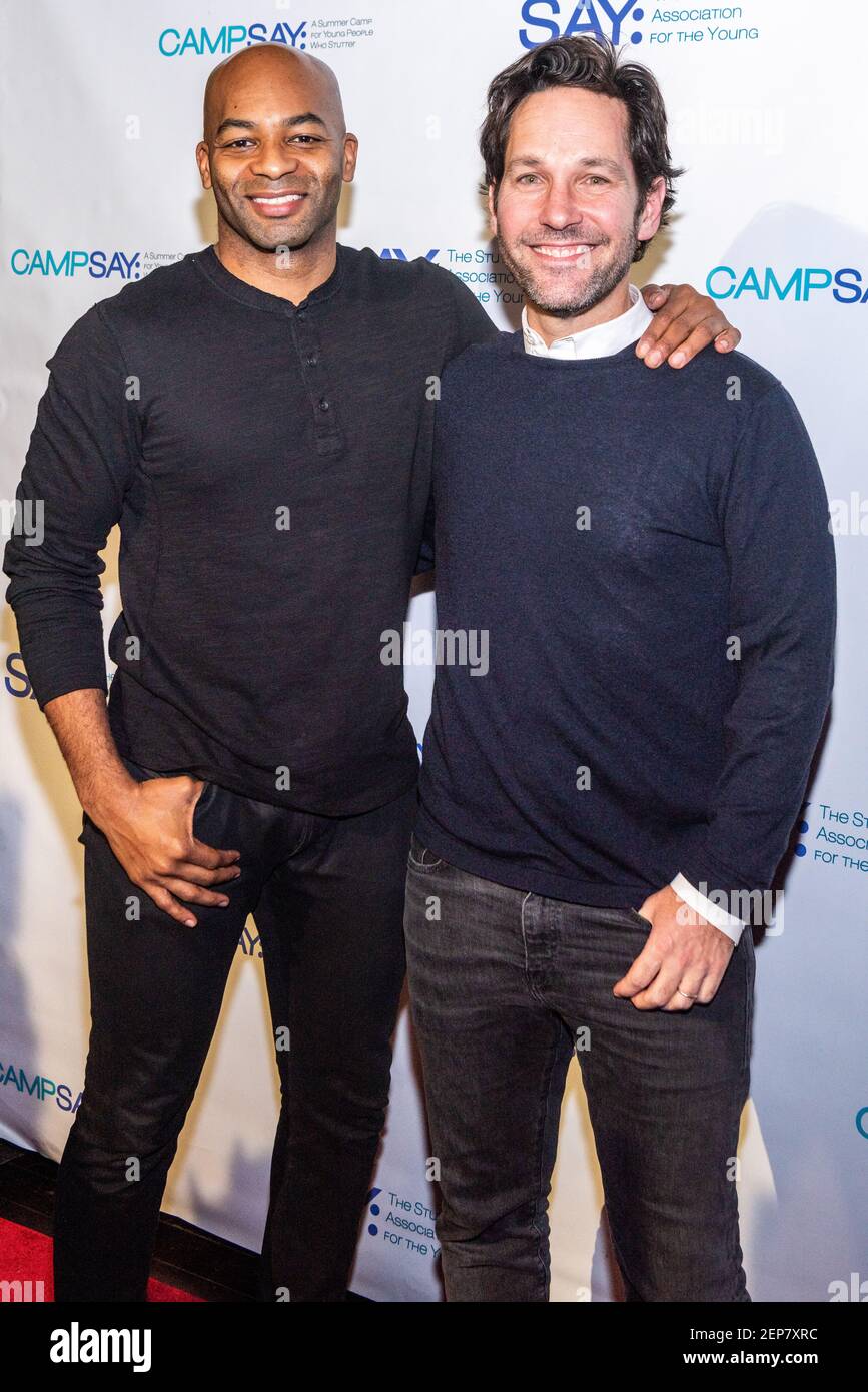 Brandon Victor Dixon with Paul Rudd at Paul Rudd's All-Star Bowling ...