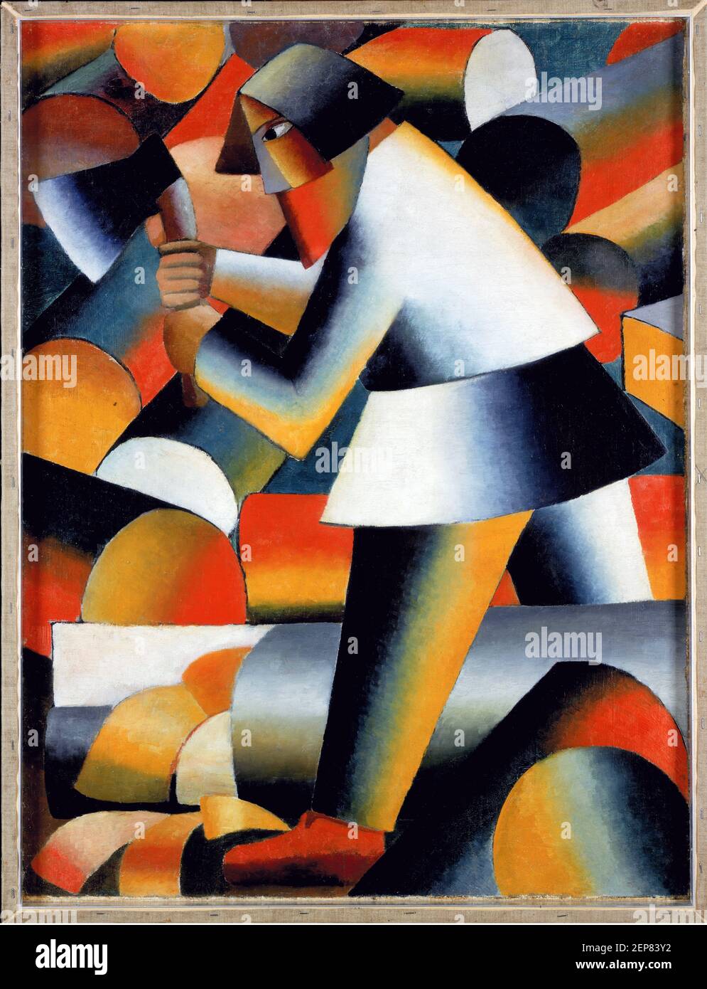 The Woodcutter by Kazimir Malevich - 1912 Stock Photo