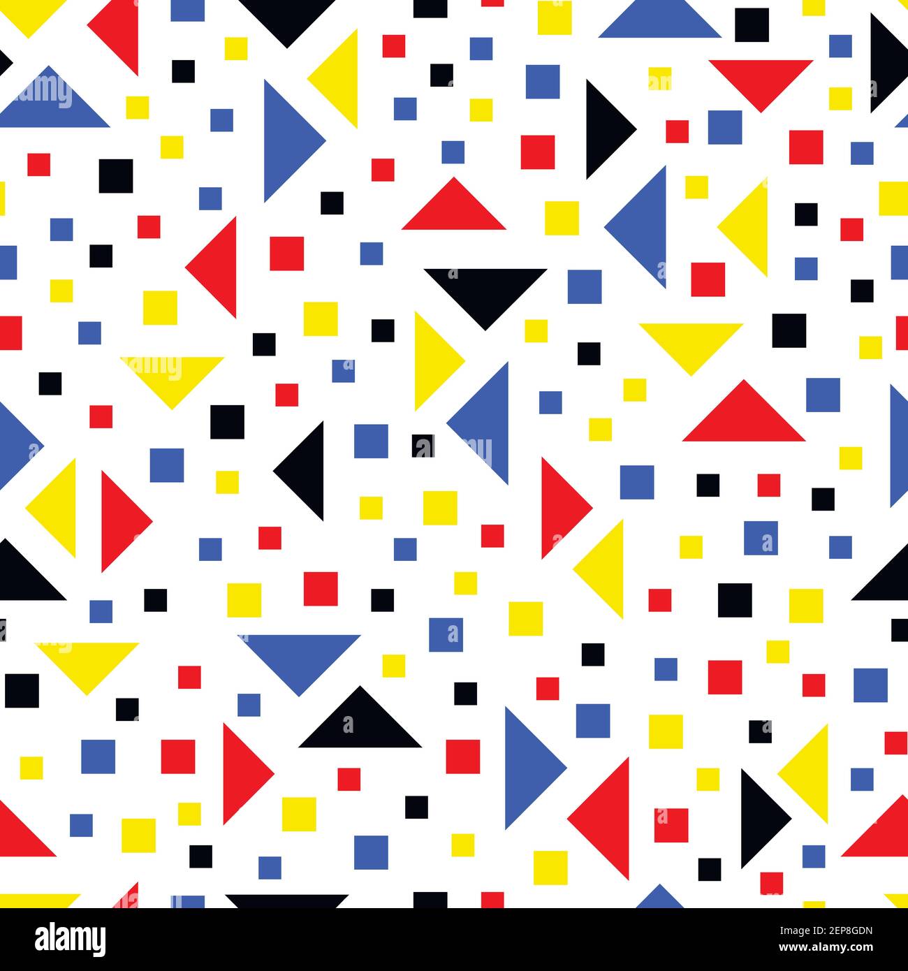 Memphis vector seamless pattern with geometric elements. Retro backdrop in hipster style. Stock Vector