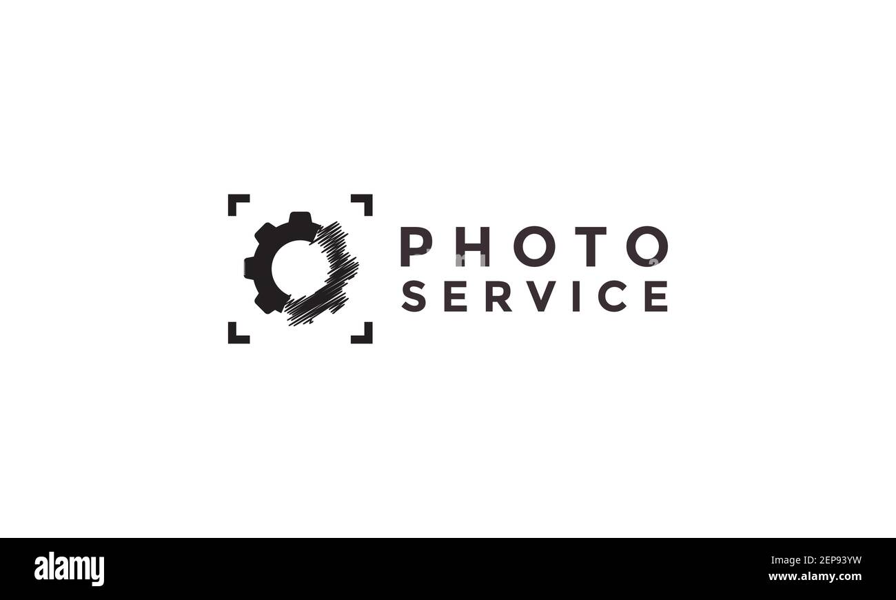 gear services with camera logo design vector icon symbol illustration Stock Vector