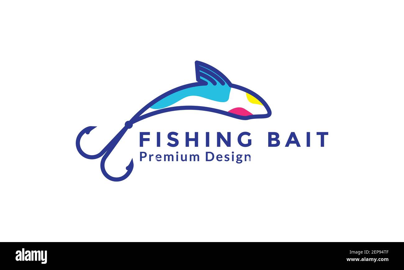 lines art abstract fishing bait logo design vector icon symbol illustration  Stock Vector Image & Art - Alamy