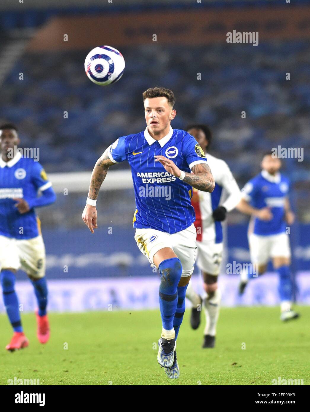 A detailed view of the Altrincham shirt sponsor Football Against News  Photo - Getty Images