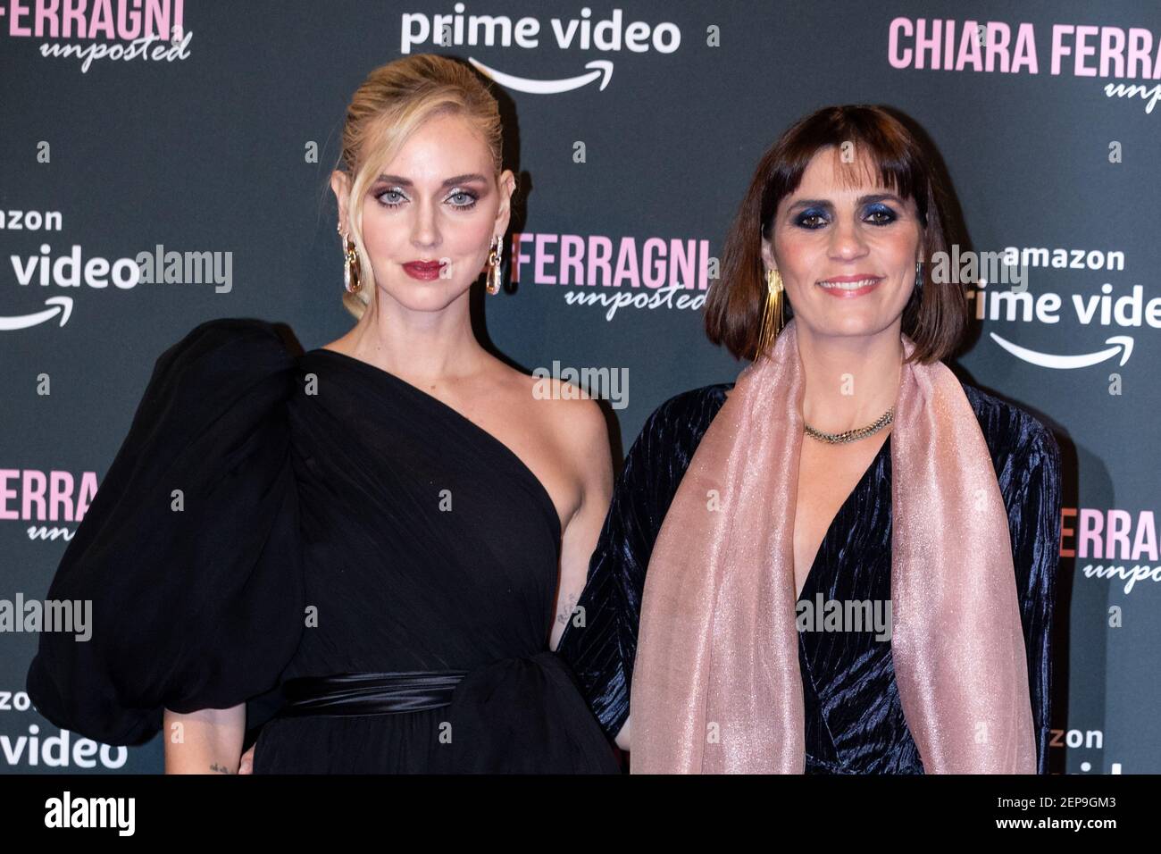Chiara Ferragni and Elisa Amoruso attend the premiere of the movie
