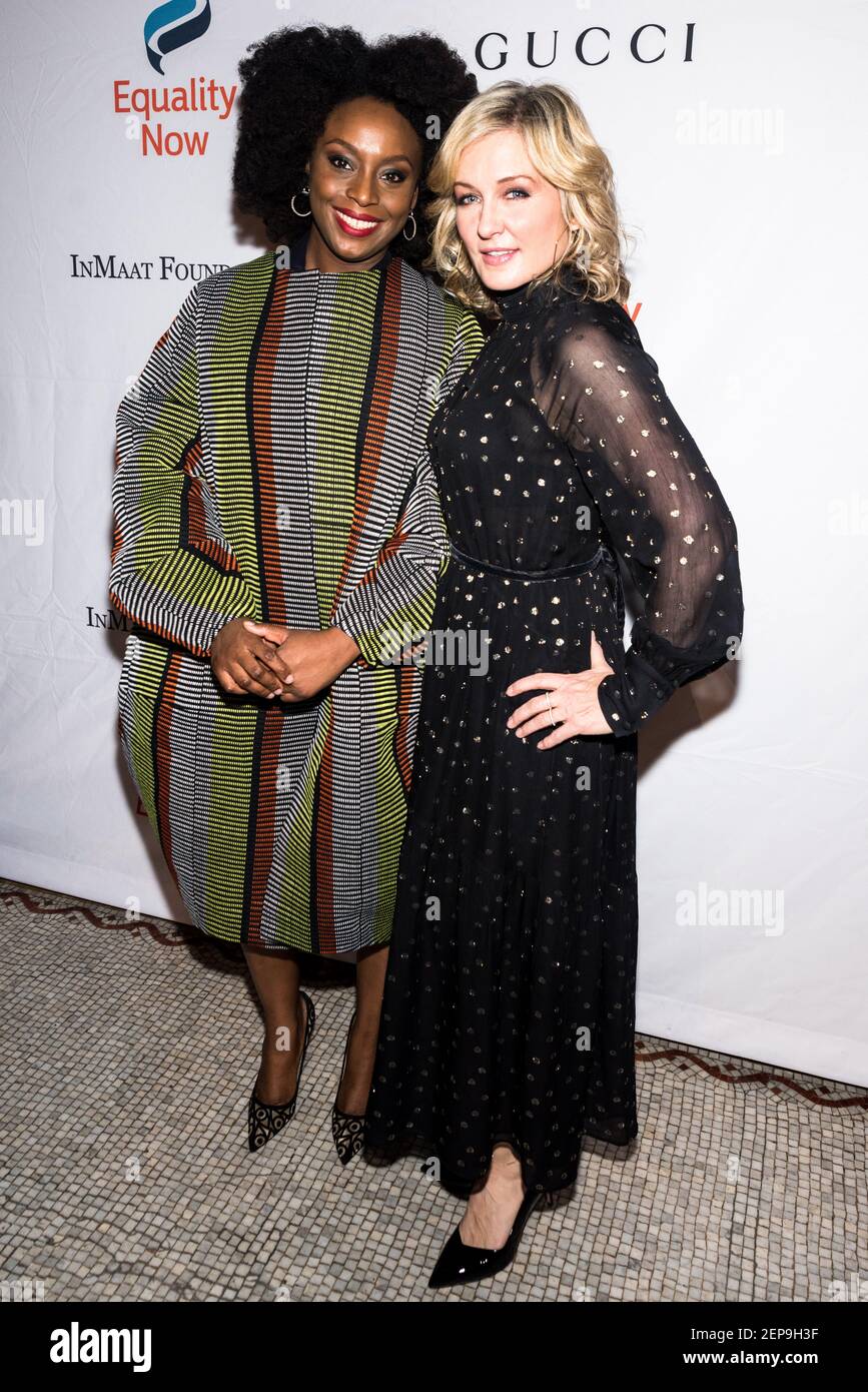 Chimamanda Ngozi Adichie and Amy Carlson attend the annual Make