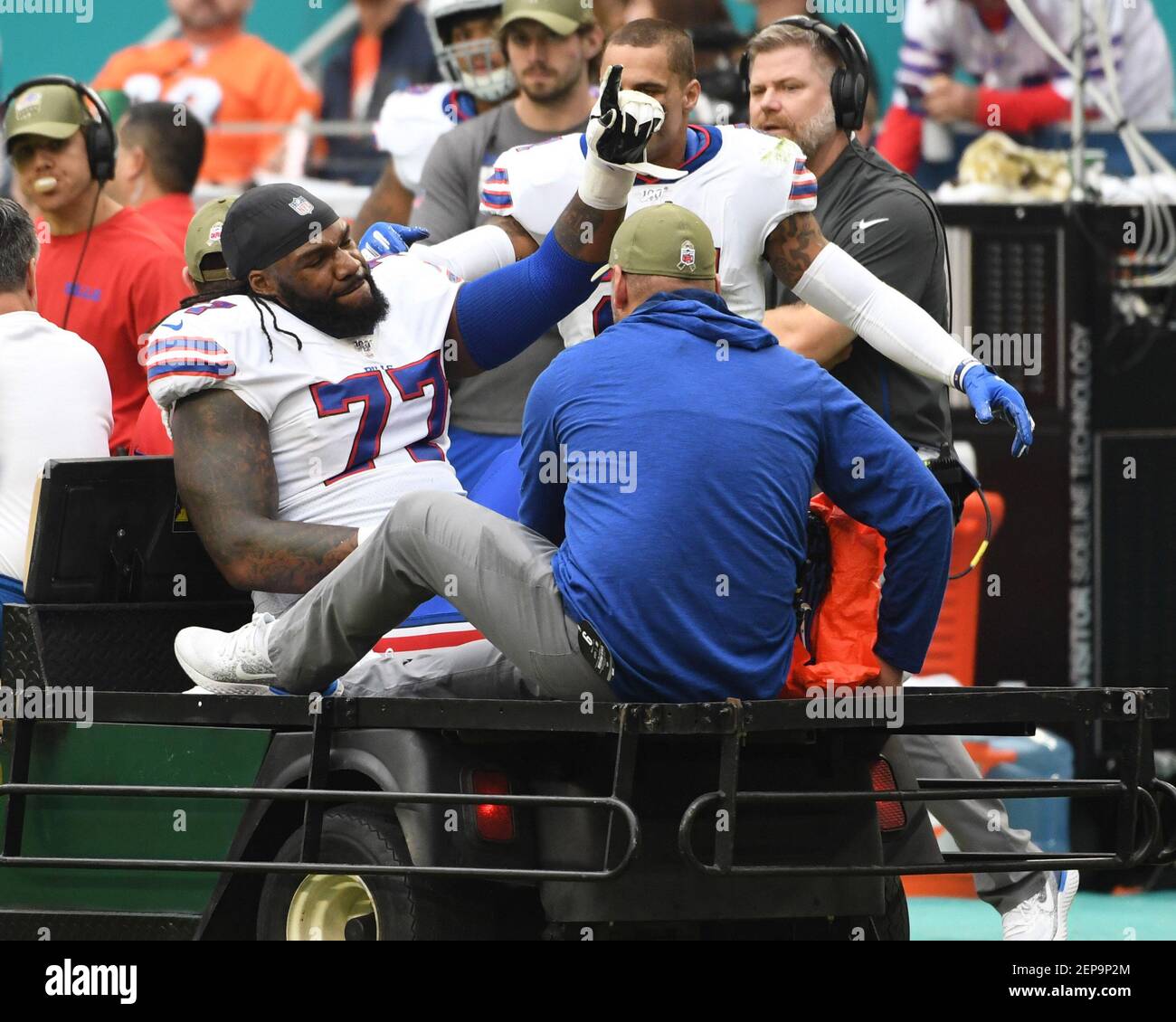 November 17 2019 Ty Nsekhe 77 Waves To The Crowd After Being Carted November 17 2019 Ty Nsekhe 77 Waves To The Crowd After Being Carted