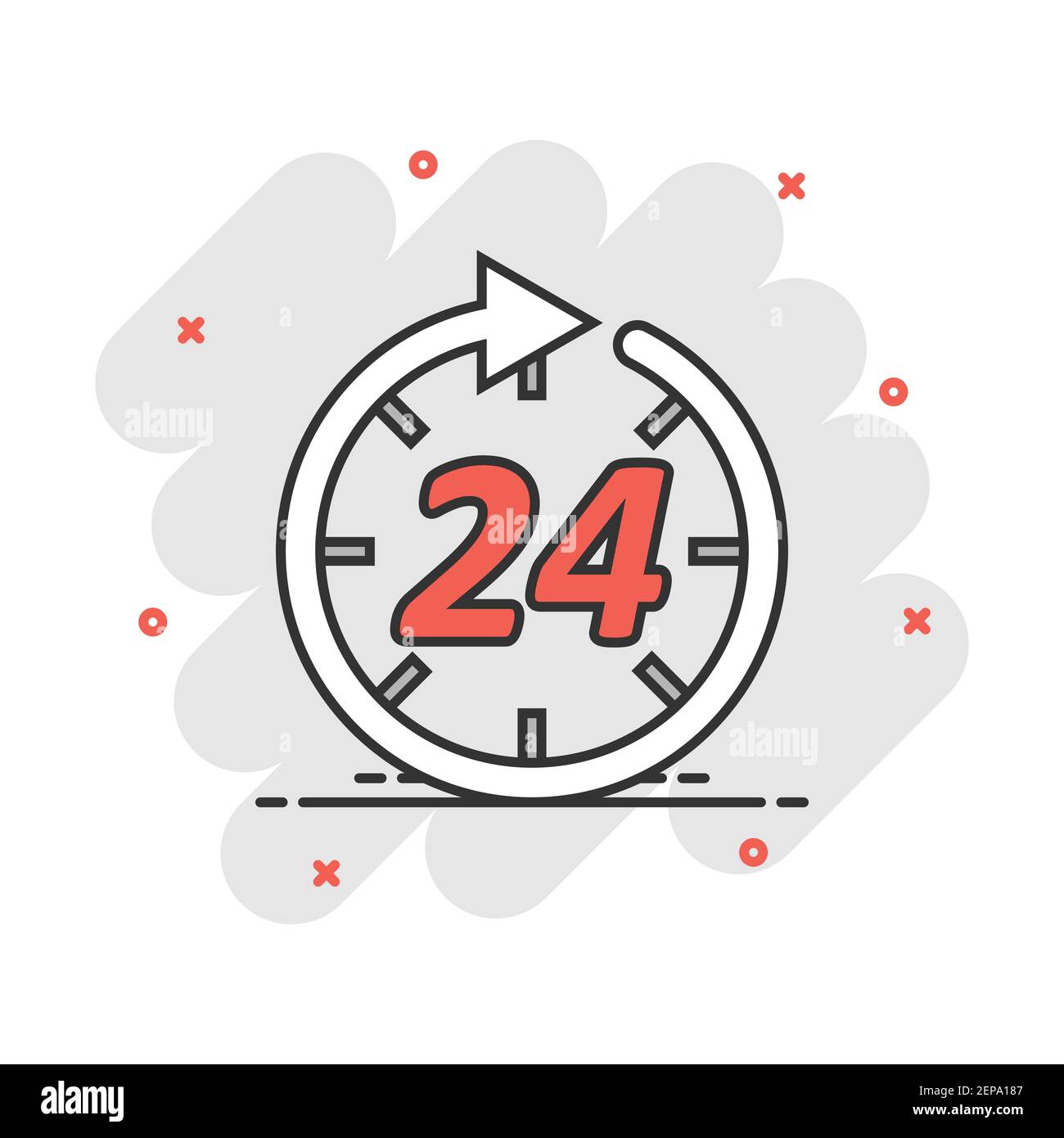 24 hours timer sign icon stopwatch symbol Vector Image