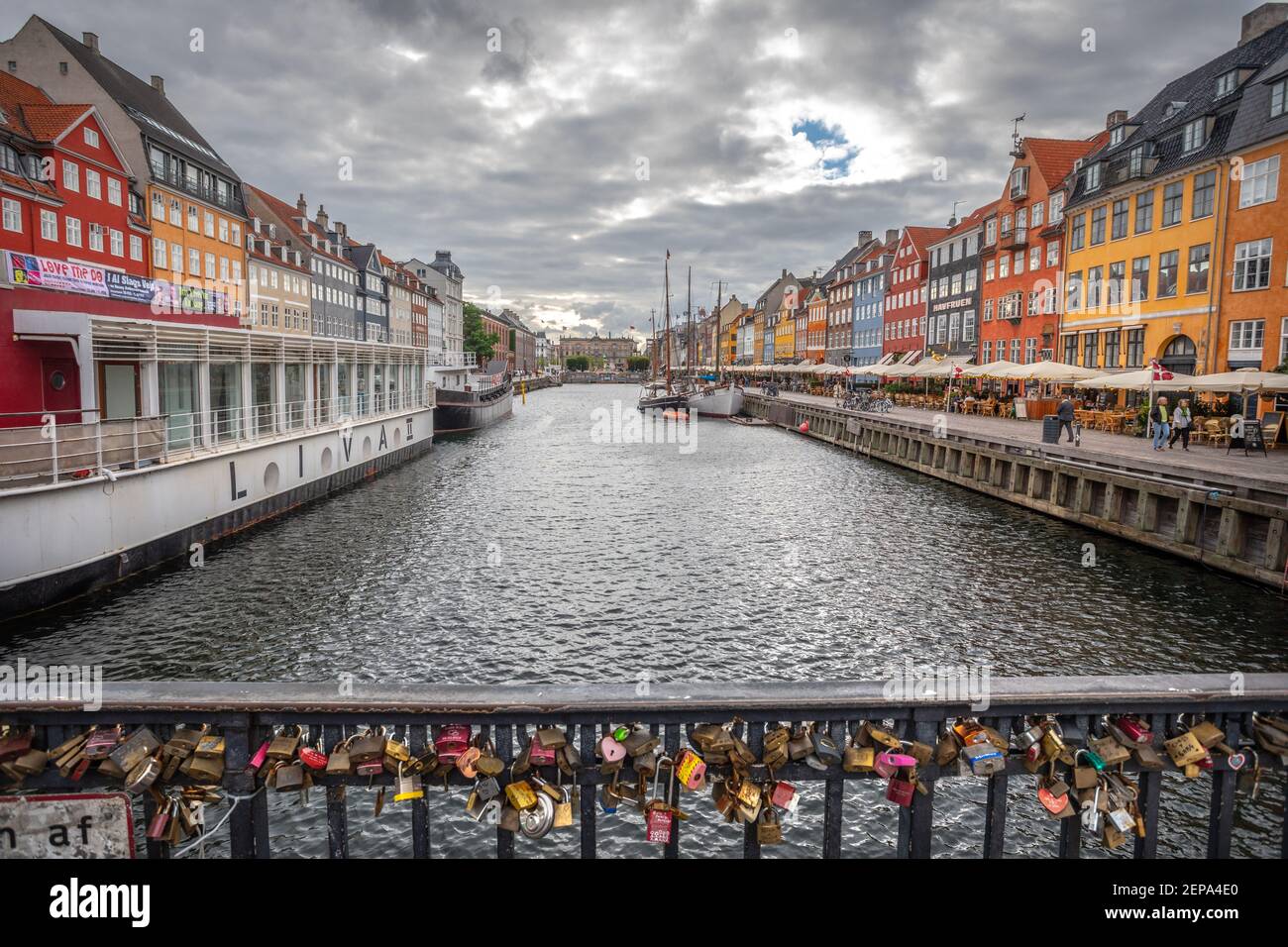 Copenhagen canal on Nyhavn, Denmark Stock Photo