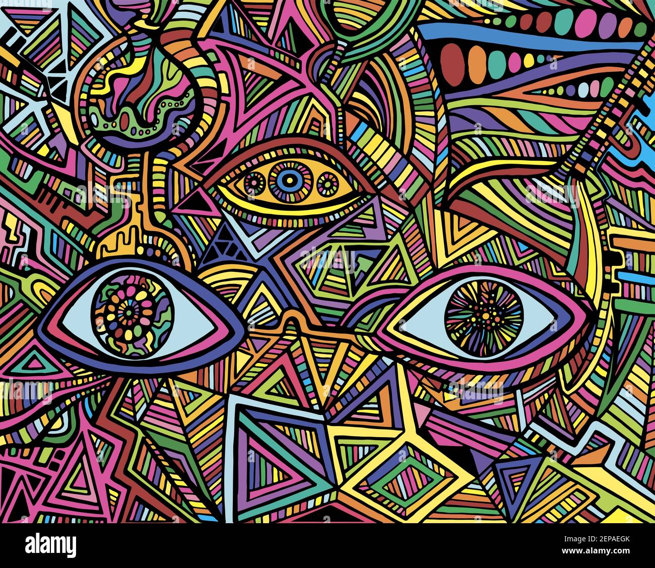 Eyes patterns wallpaper Stock Vector Images - Alamy