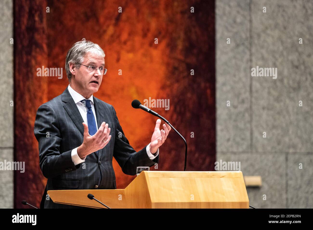 DEN HAAG, 26-11-2019, Question Hour in the Dutch parliament. Minister voor Basis en Voortgezet Onderwijs en Media Arie Slob (Photo by Pro Shots/Sipa USA) Stock Photo