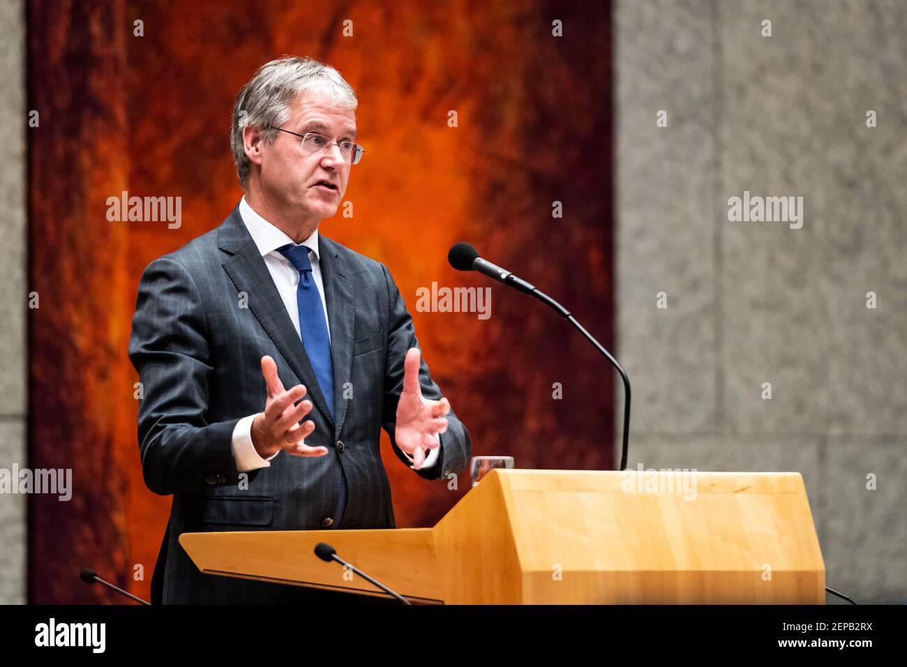DEN HAAG, 26-11-2019, Question Hour in the Dutch parliament. Minister voor Basis en Voortgezet Onderwijs en Media Arie Slob (Photo by Pro Shots/Sipa USA) Stock Photo