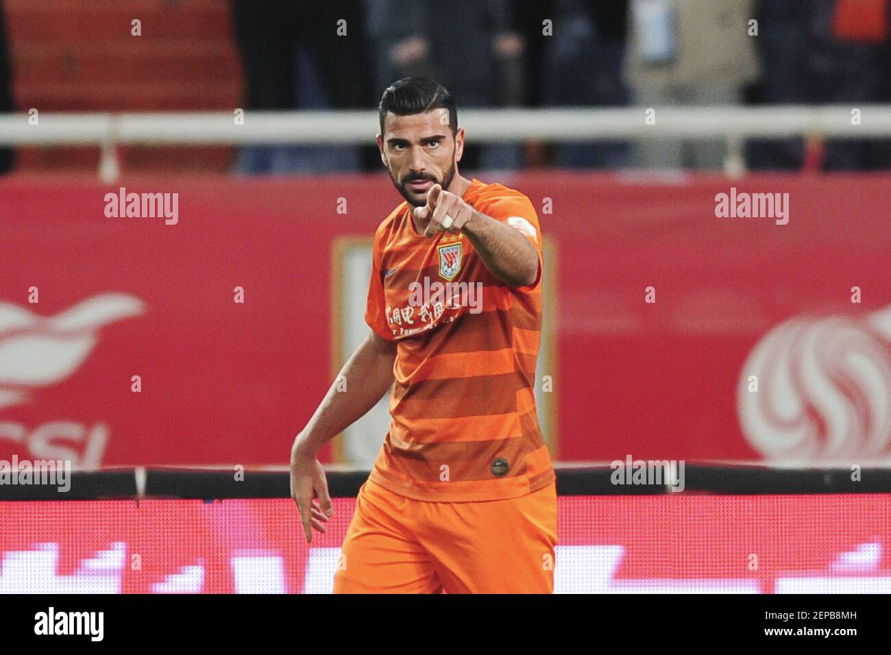 Italian football player Graziano Pelle of Shandong Luneng Taishan F.C ...