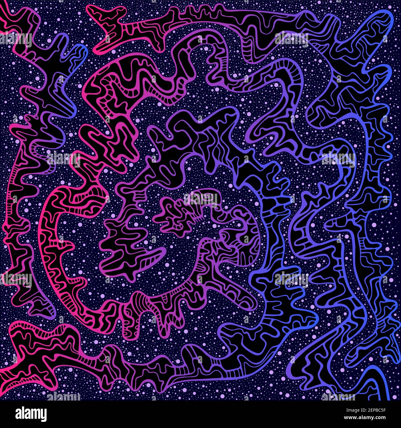 Abstract cyberpunk wallpaper with vibrant colors