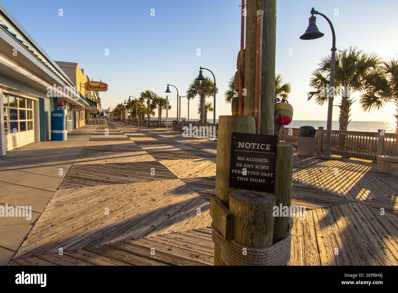 Myrtle Beach, South Carolina, USA - February 25, 2021: Sign prohibiting ...