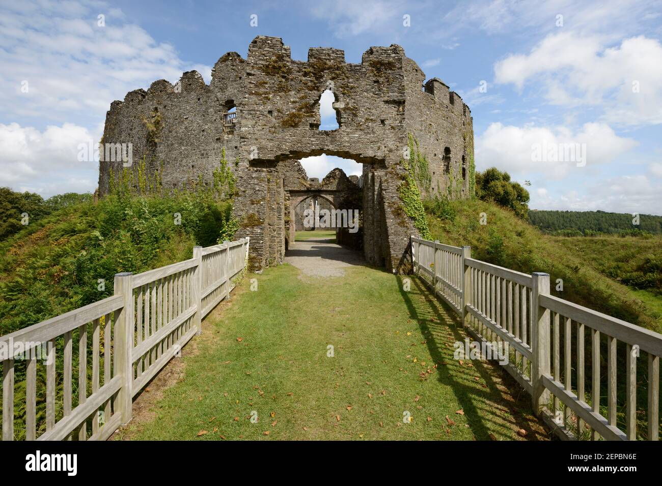 Restormel Castle, a ruined Norman castle near Lostwithiel, Cornwall. Stock Photo