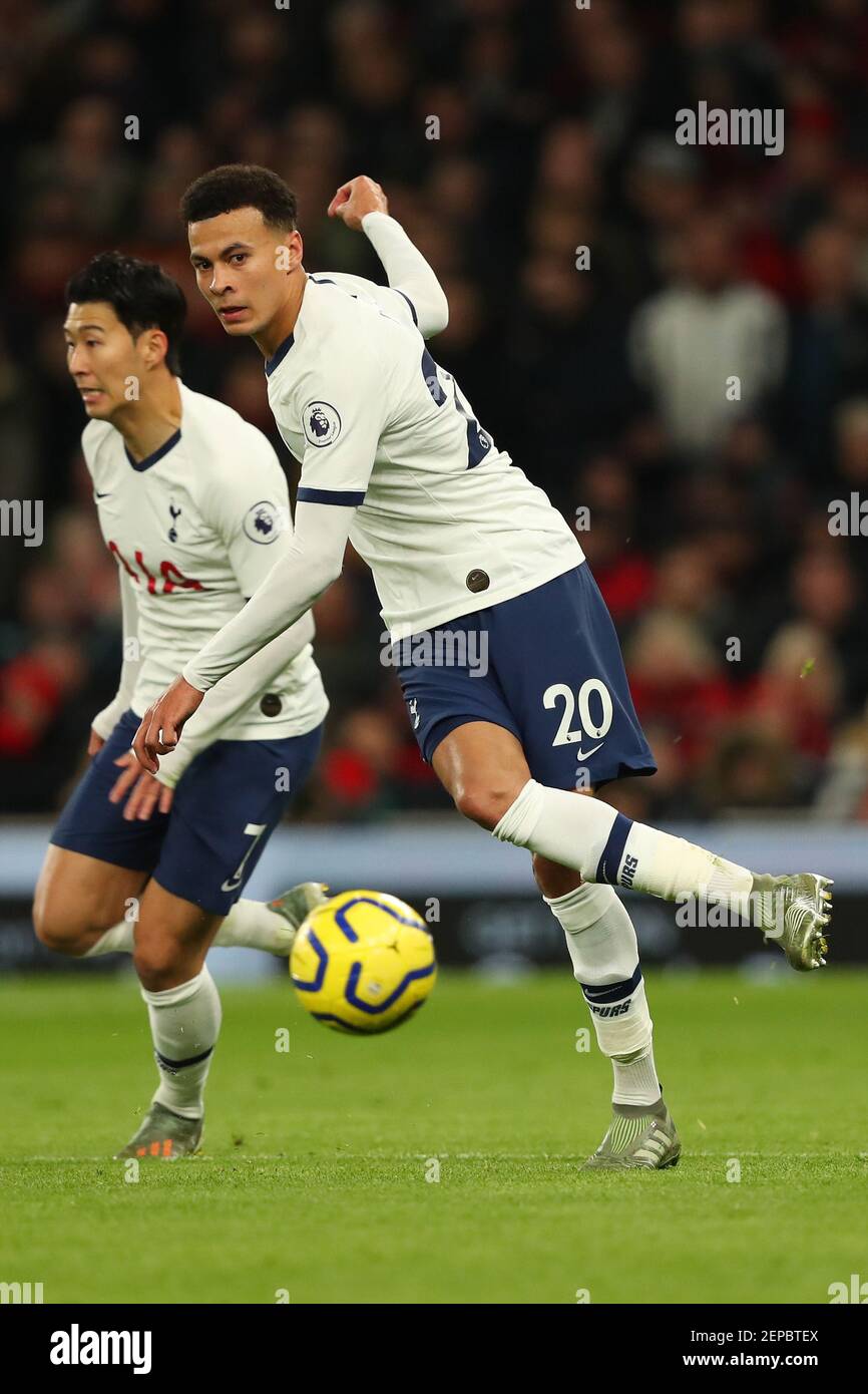 Tottenham's midfielder Dele Alli during the Barclays Premier League match between Tottenham Hotspur and Bournemouth at the Tottenham Hotspur Stadium, London, England. On the 30th November 2019. (Photo by AFS/Espa-Images)(Credit Image: &copy; ESPA/Cal Sport Media/Sipa USA Photo Agency/CSM/Sipa USA) Stock Photo