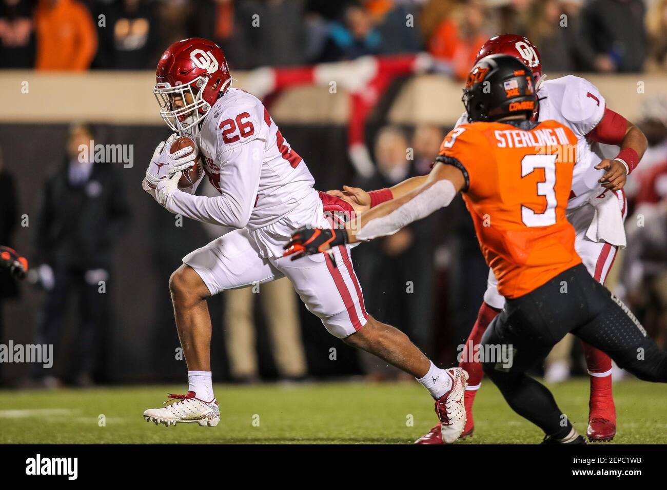 November 30, 2019 University of Oklahoma running back Kennedy Brooks