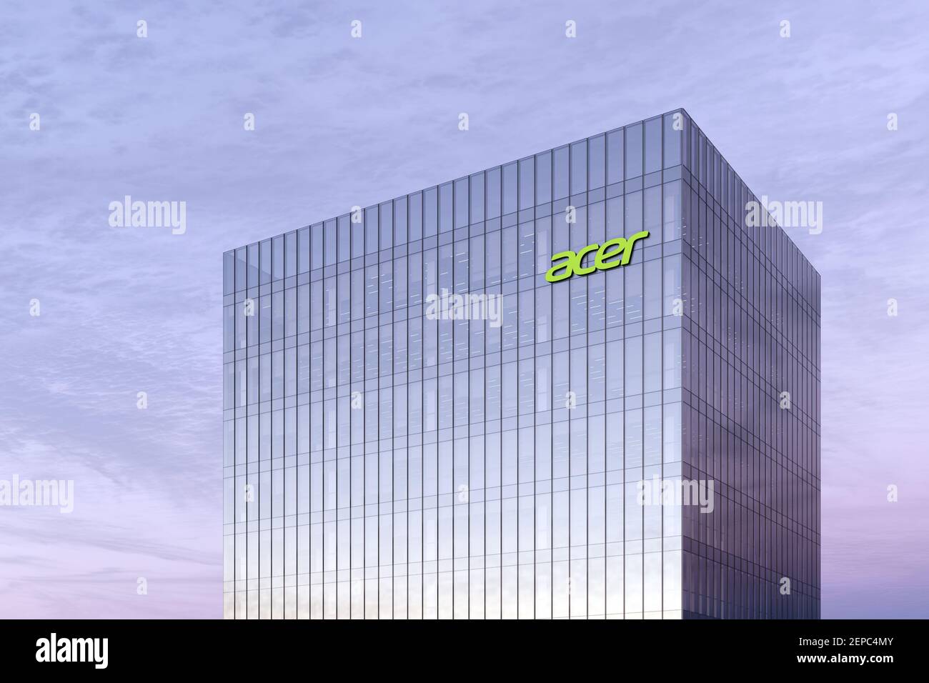 New Taipei City, Taiwan. February 16, 2021. Editorial Use Only, 3D CGI