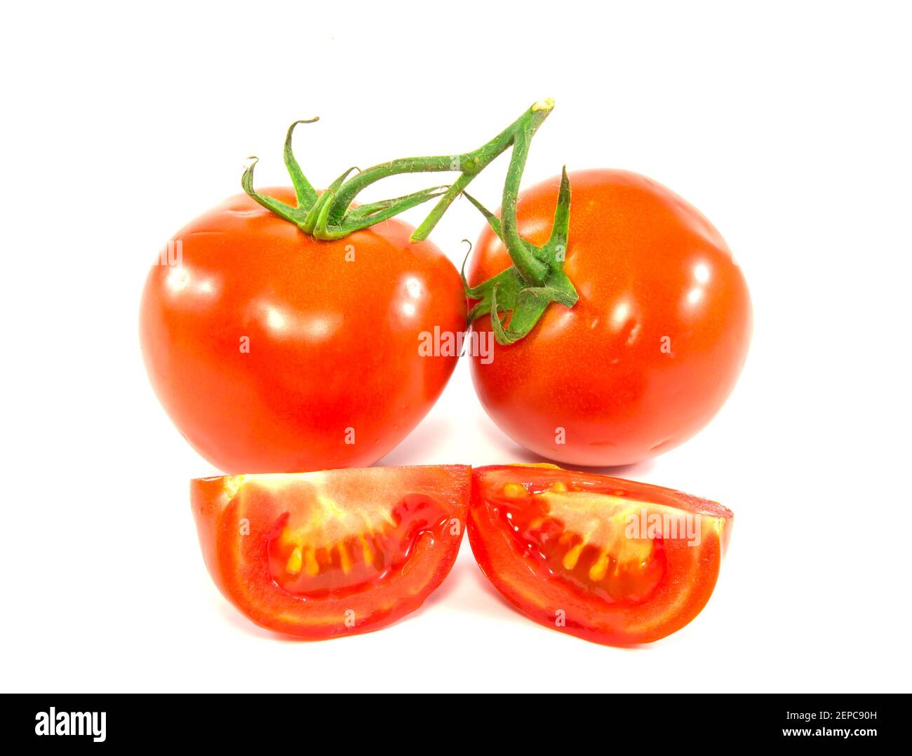Fresh red tomato isolated on white background Stock Photo - Alamy